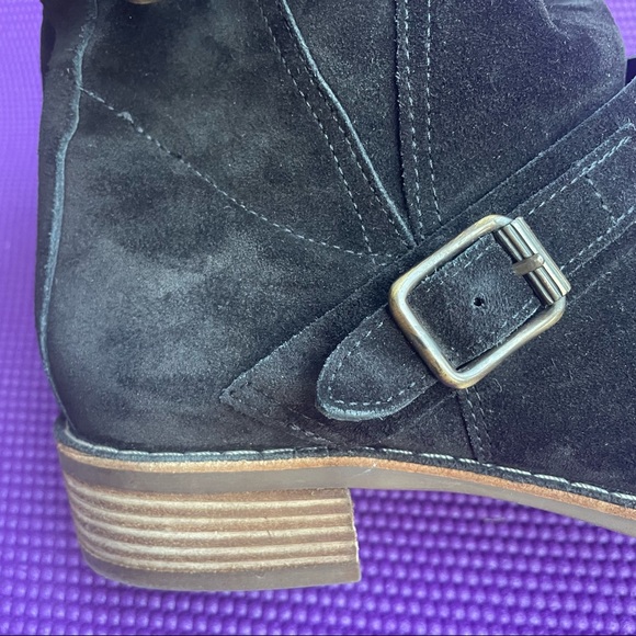 Paul Green Munchen Suede Buckle Moto Boots - Picture 13 of 13